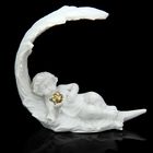 Сувенир полистоун "Белоснежный ангел спящий на перышке" МИКС, 7х7,5х3,5 см - Фото 1