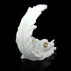 Сувенир полистоун "Белоснежный ангел спящий на перышке" МИКС, 7х7,5х3,5 см - Фото 3