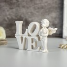 Сувенир полистоун "Ангелок с тюльпанами у надписи Love" 6,5х10,3х2 см - Фото 4