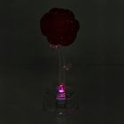 Сувенир "Цветок розы из страз алая" свет 11,5х5х4 см - Фото 2