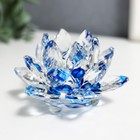 Фигурка стекло «Лотос трехъярусный», топаз, d=8 см - Фото 1