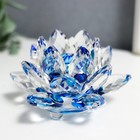 Фигурка стекло «Лотос трехъярусный», топаз, d=8 см - Фото 2