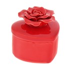 Шкатулка "Роза" сердце 7,5х7,5х7,5 см - Фото 1