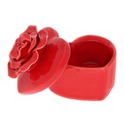 Шкатулка "Роза" сердце 7,5х7,5х7,5 см - Фото 2