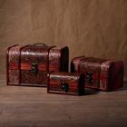 Набор шкатулок для украшений «Сундук. Лютики», дерево, 3 шт., МИКС - Фото 6