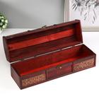 Шкатулка подарочная под бутылку «Сундучок», дерево, 36×11×11 см - Фото 2