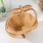 Корзинка для хлеба и фруктов Доляна «Сочное яблоко», 30×26,5×22,5 см, раскладная - Фото 6