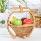 Корзинка для хлеба и фруктов «Сочное яблоко», 30×26,5×22,5 см, раскладная - Фото 2