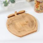 Корзинка для хлеба и фруктов Доляна «Сочное яблоко», 30×26,5×22,5 см, раскладная - Фото 3