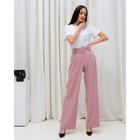 Брюки женские прямые MIST, размер 48, цвет розовый - Фото 2