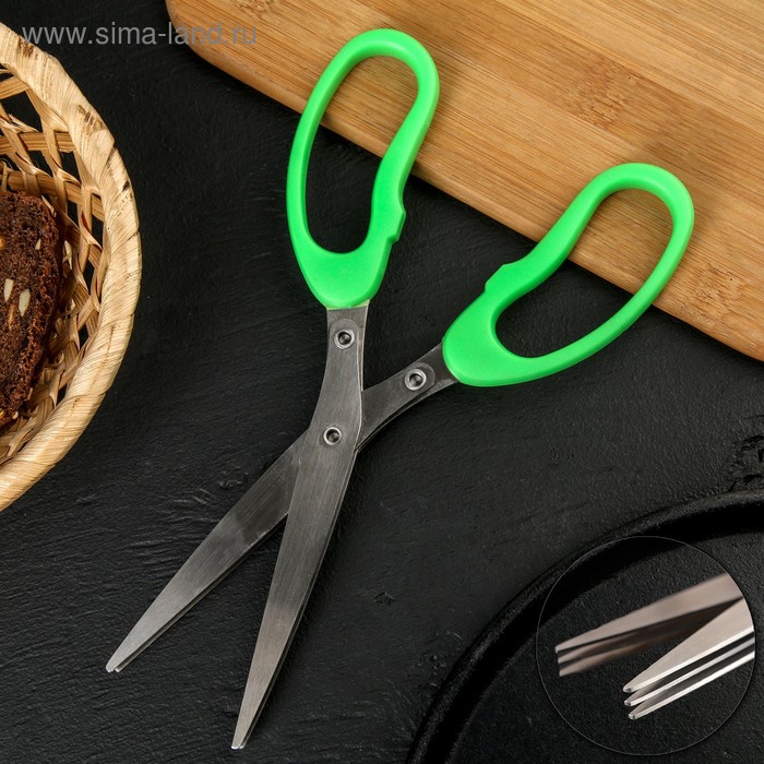 Ножницы кухонные для зелени Доляна «Экстра», кухонные, 21 см, цвет МИКС - Фото 1