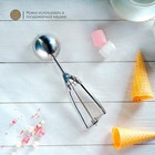 Ложка для мороженого Доляна, 22 см, 50 мл, хромированная - Фото 3
