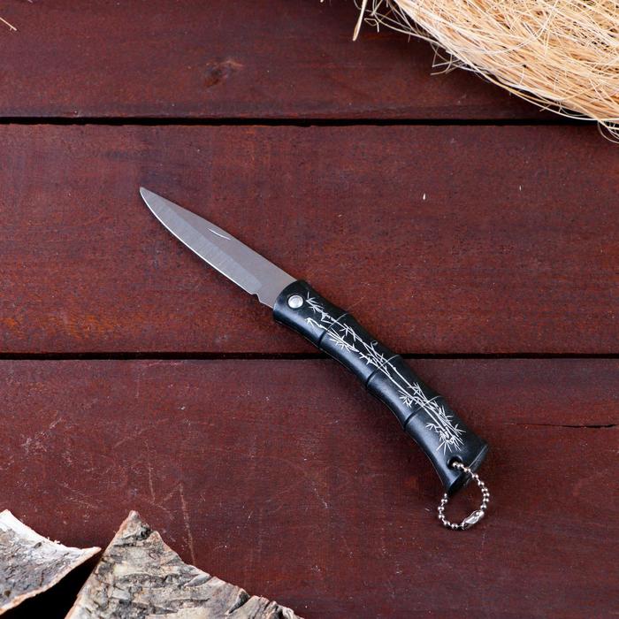 Нож складной "Бамбук" 15см, клинок 62мм/1,2мм, с кольцом - Фото 1