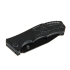 Нож складной неавтоматический сувенирный с фиксатором и креплением на ремень, лезвие и рукоять черная, скорпион - Фото 2