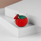 Игольница «Помидорка», 5 × 4,5 см, цвет красный/зелёный - Фото 2