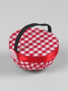 Игольница на руку «Клетка», d=6 см, красная, белая - Фото 2