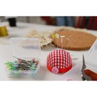 Игольница на руку «Клетка», d=6 см, красная, белая - Фото 4