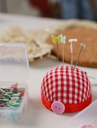 Игольница на руку «Клетка», d=6 см, красная, белая - Фото 7