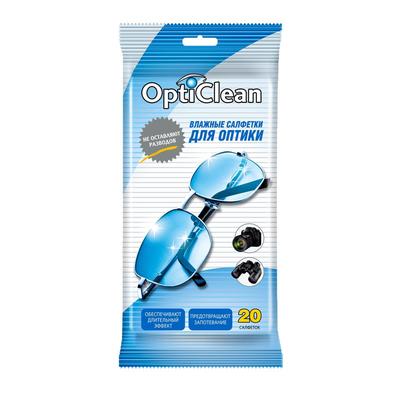 Влажные салфетки OptiClean, для оптики, 20 шт