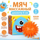 Мяч массажный развивающий Крошка Я «Монстрик», диаметр 6 см, от 6 мес., оранжевый - Фото 1