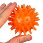 Развивающий массажный мячик «Монстрик», диаметр 6 см, цвет оранжевый, Крошка Я - фото 3719167