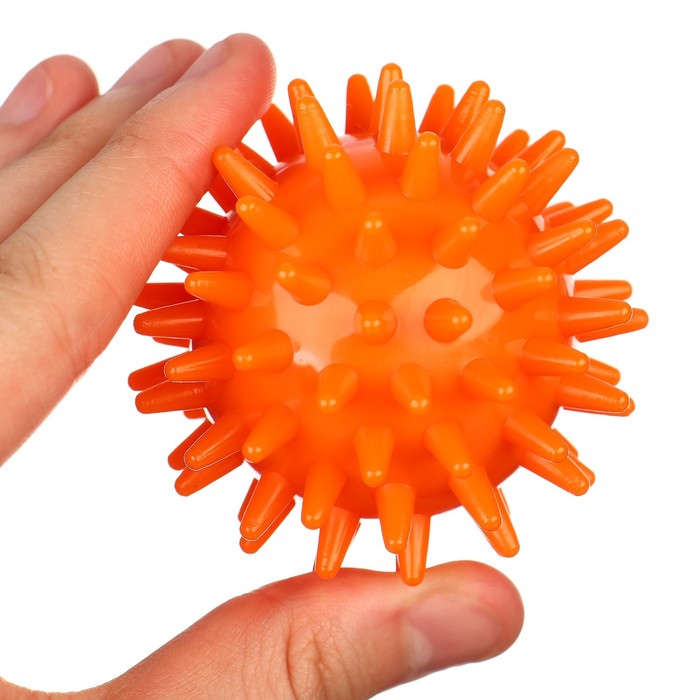 Развивающий массажный мячик «Монстрик», диаметр 6 см, цвет оранжевый, Крошка Я - фото 1910123944