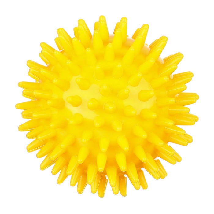 Развивающий массажный мячик, диаметр 8 см, цвет желтый Крошка Я - фото 1910123973