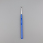 Крючок для вязания, с пластиковой ручкой, d=2.5 мм, 13.5 см, синий - Фото 2