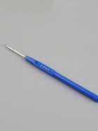 Крючок для вязания, с пластиковой ручкой, d=3.5 мм, 13.5 см, синий - Фото 3