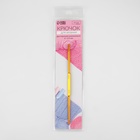 Крючок для вязания, двусторонний, d = 2/3 мм, 13,5 см, цвет золотой - Фото 3