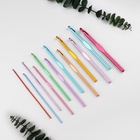 Набор крючков для вязания, d=2-8 мм, 14.5 см, 12 шт., разноцветный - Фото 2