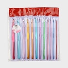 Набор крючков для вязания, d=2-8 мм, 14.5 см, 12 шт., разноцветный - Фото 8