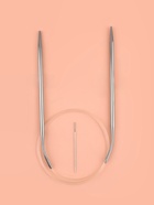 Спицы круговые, для вязания, с пластиковой леской, d=4.5 мм, 14/80 см, с иглой - Фото 2