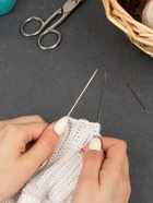 Спицы круговые, для вязания, с пластиковой леской, d=3 мм, 14/80 см, с иглой - Фото 7