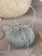 Спицы круговые, для вязания, с пластиковой леской, d=2 мм, 14/80 см, с иглой - Фото 7
