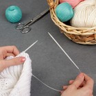 Спицы круговые, для вязания, с тефлоновым покрытием, с пластиковой леской, d = 3,5 мм, 14/80 см - Фото 3