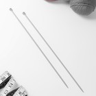 Спицы для вязания, прямые, с тефлоновым покрытием, d = 4 мм, 35 см, 2 шт - Фото 2
