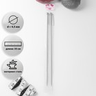 Спицы для вязания, прямые, с тефлоновым покрытием, d = 4,5 мм, 35 см, 2 шт - Фото 1