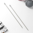 Спицы для вязания, прямые, с тефлоновым покрытием, d=7 мм, 35 см, 2 шт. - Фото 2
