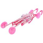 Коляска-трость для кукол со светящимися колесами, металлический каркас - Фото 2