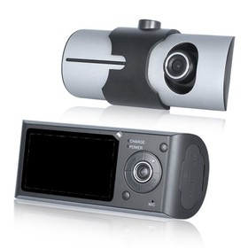 Видеорегистратор 2 камеры с GPS, HD 1280x480P, TFT 2.7, обзор 132°