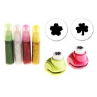 Набор для творчества глиттер+дыроколы набор 6 предметов 17х8 см - Фото 1