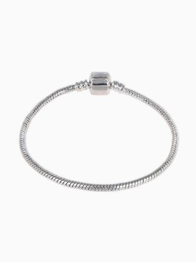 Основа для браслета «Бусинка», цвет серебро, 20 см