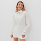 Костюм женский (сорочка, шорты) MINAKU цвет белый, размер 42 - фото 8893697