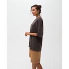 Футболка женская MINAKU OVERSIZE FIT: цвет коричневый, р-р 44 - Фото 2