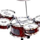 Барабанная установка «Рок», 5 барабанов, тарелка, палочки, стульчик - Фото 4