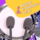 Барабанная установка «Басист», 5 барабанов, тарелка, палочки, стульчик, педаль, МИКС - Фото 4