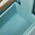 Набор кашпо деревянных 2 в 1 (25.5×15×30; 20×12×23) "Прованс", серо-голубой - Фото 5