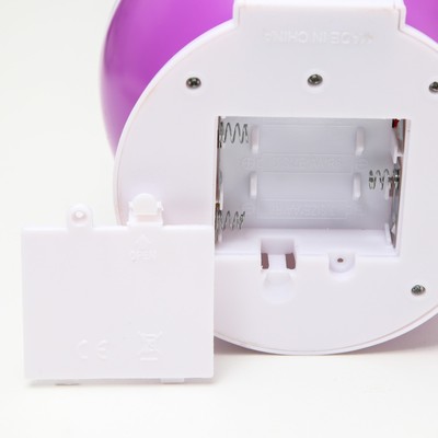 Ночник-проектор «Звёздное небо», вращение, (4ААА или USB) фиолет. 12×10 см RISALUX