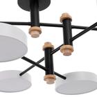 Люстра 625359/6 LED 78Вт 3 режима 3000-6000К черный-белый 85х85х30 см - Фото 6
